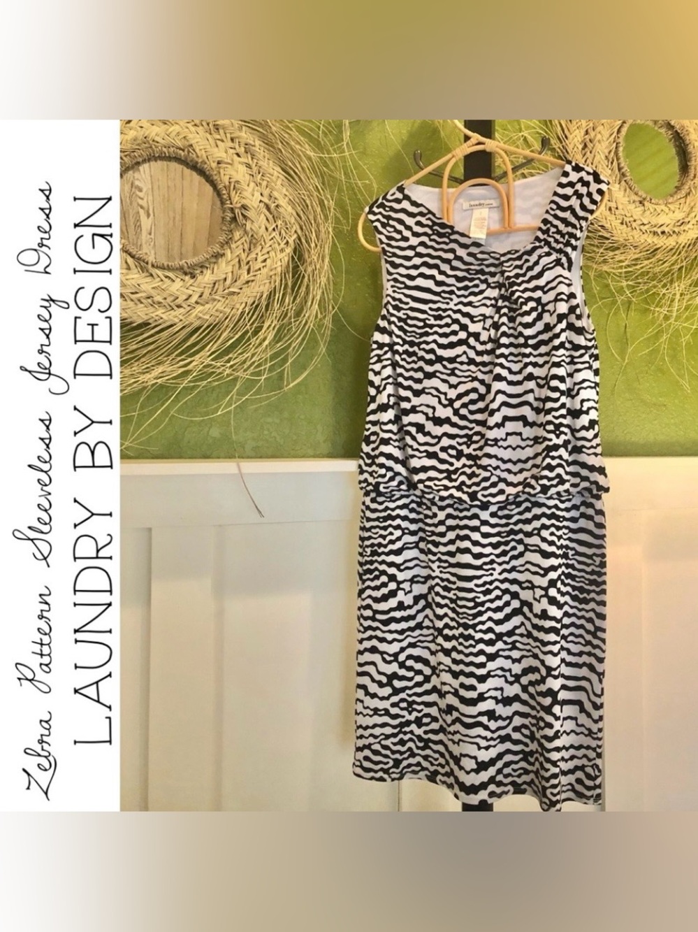 Zebra Print Laundry by Design Sleeveless Jersey Dress